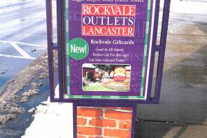 Powder coated sign frame from Rockavale Outlets Lancaster