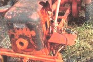 a tractor before we powder coat