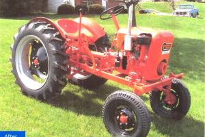 a tractor after we powder coated it