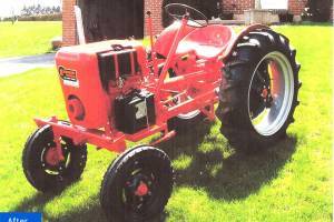 a tractor after we powder coated it
