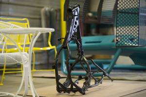 Black powder coated frame