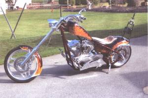 Powder coated motorcycle
