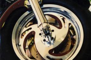 Powder coated motorcycle rims